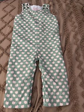 Green Pumpkin Print Toddler Romper